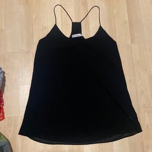 Black chiffon tank top